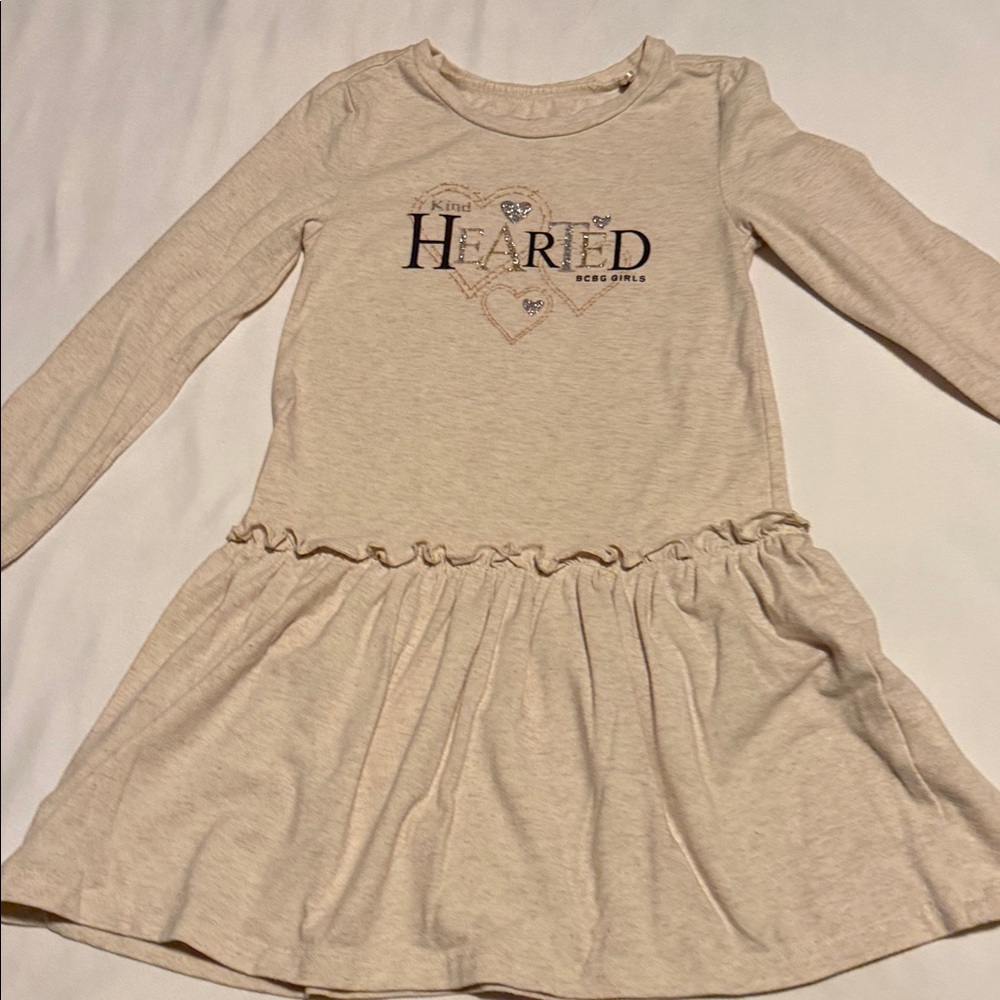 BCBGirls Cream Long-Sleeve Dress